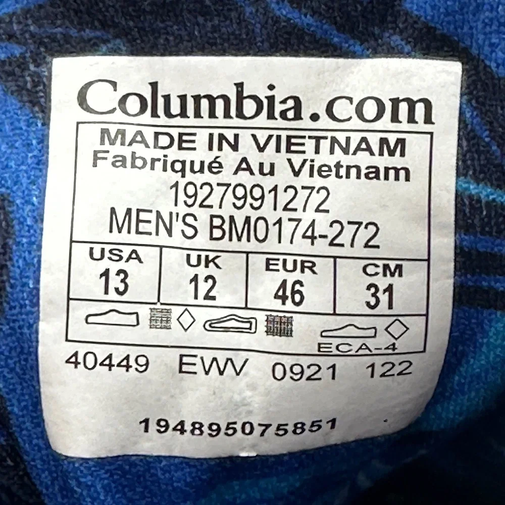 Columbia BM0174-272 Mens 13 Ancient Fossil/Blue Macaw‎ Tamiami PFG Boat Shoes